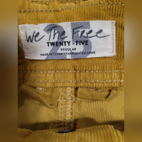 We The Free Micro Mini mustard yellow corduroy skirt - Picture 2 of 5